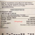 wager ticket