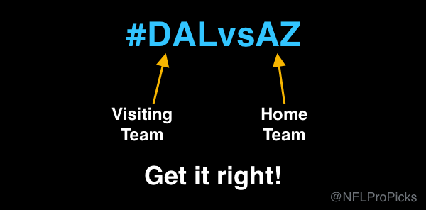 NFL Game Hashtag Basics
